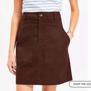 LOFT Twill Mini Pocket Skirt